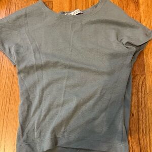 Zara Crewneck Tee in greyish teal